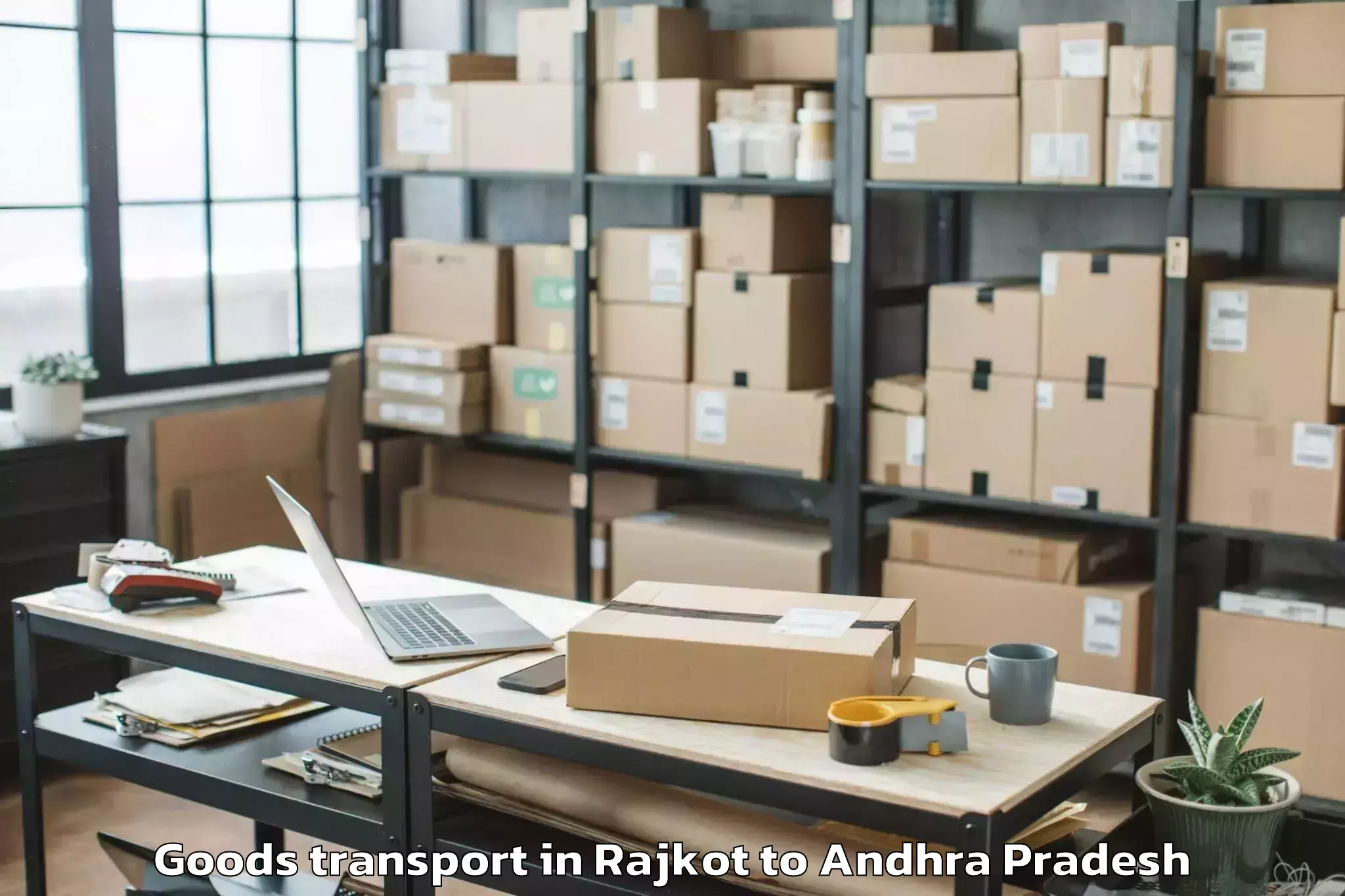 Reliable Rajkot to Uppalaguptam Goods Transport